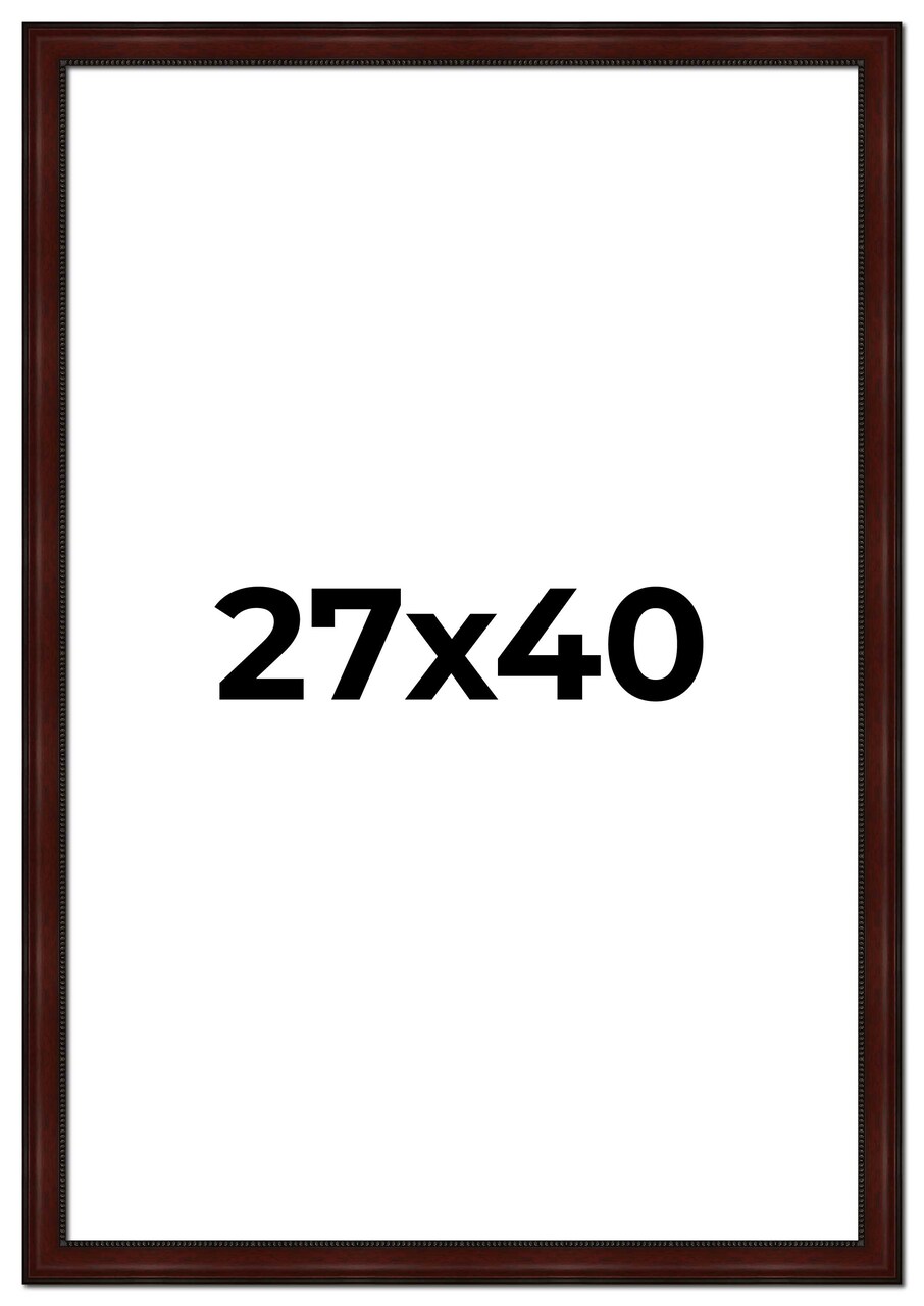 Distressed Brown Picture Frame - UV Acrylic, Foam Board Backing, Hanging Hardware